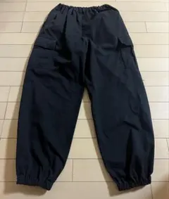 GU 男女兼用ワイドカーゴジョガーパンツ150黒