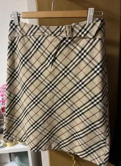 BURBERRY BLUE LABELベージュ チェック柄 ミニスカート