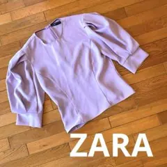 ZARA パフスリーブブラウス