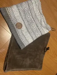 ROXY ネックウォーマー グレー系　2点セット