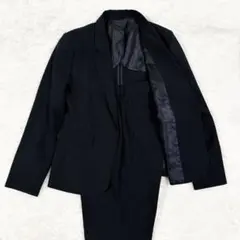 美品 RUIRUE BOUTIQUE パンツスーツ ストレッチ 洗える L 紺のサムネイル