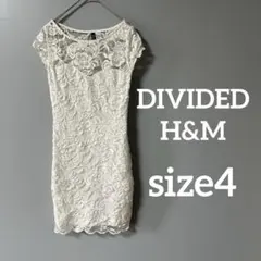 DIVIDED H&M 総レース　ミニワンピース S 花柄　パーティ　ドレス