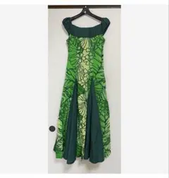 ロングドレス　ワンピース　緑　衣装　フラダンス