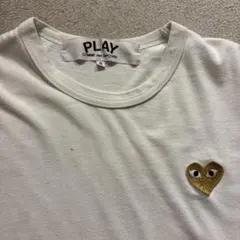 PLAY COMME des GARCONS ハート刺繍 Tシャツ ホワイト S