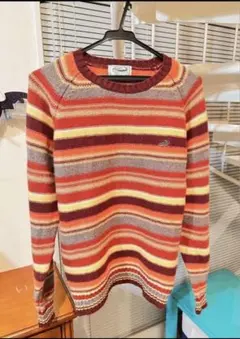 Crocodile ストライプ ニットセーター Mサイズ