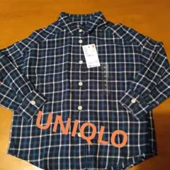 UNIQLO チェック柄 長袖シャツ 110