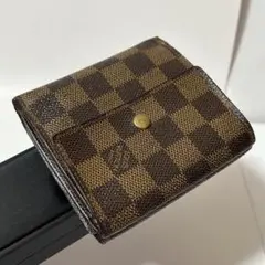 ルイヴィトン ダミエ エベヌ Wホック 三つ折り財布 ブラウン - メルカリ