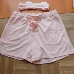 GUちいかわピンク ショートパンツ ヘアバンド セット