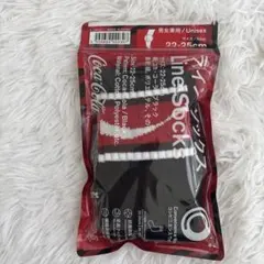 ファミマ ソックス コカコーラ 靴下 ラインソックス ブラック 22-25㎝