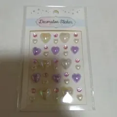 デコレーションシール ハート ミルキー色