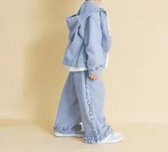 【新品タグ付き】aBity select. ギンガムチェックフリルロングパンツ