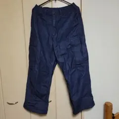 ダークブルー デニム カーゴパンツ