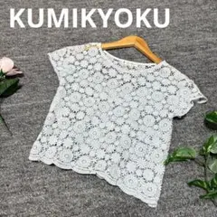 【極美品/組曲】フラワー総レース カットソー ライトブルー 2/M オンワード★のサムネイル