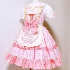 ロリータ ジャンスカ エプロン セット ピンク 甘ロリ シュガーガール