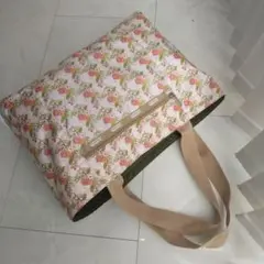 レスポートサック トートバッグ　リバーシブル　A4 花柄　ショルダー