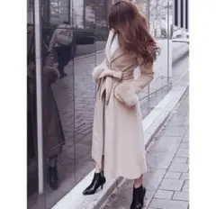 mii-yuuさん専用☆riendaフレアロングFauxFurSLVウールコート