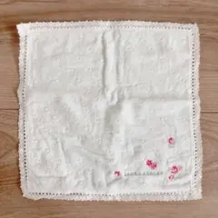 新品　LAURA ASHLEY 花柄刺繍　ハンカチ