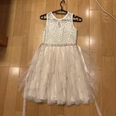 ドレス　白✖️薄いピンク　10歳用