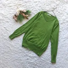 【セブンデイズ】 (L) 長袖ニット セーター Vネック シンプル 薄手 着回し