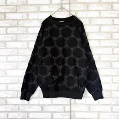 GLOBAL WORK グローバルワーク　花柄ブラウス　黒　Lのサムネイル