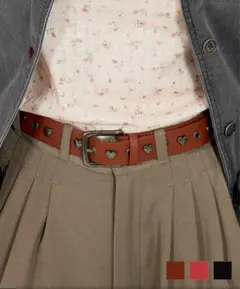 ハートスタッズ ベルト TINA：JOJUN 全3色