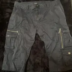 Burberry黒 カーゴショートパンツ ジッパー