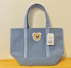 ラブラリー フェイラーオールドテディワッペントートバッグ ライトブルー L 新品