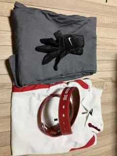 ５点セット　ゴルフウェア　シャツ、ベルト、グローブ、パンツ、