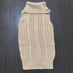 CECIL MCBEE ニット　ノースリーブ　ベージュ　ラメ入り　ギャル