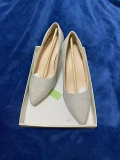 [アミアミ] 走れるパンプス 7cmヒール レディース シルバー 23.5cm