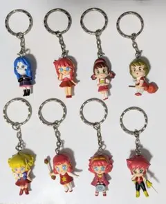 (未使用･未開封品)魔女っ子大作戦 フィギュアキーホルダー 全8種 バンプレスト 魔女っ子大作戦 フィギュアキーホルダー 全8種 バンプレスト 当時物