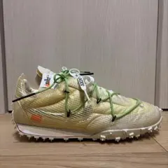 NIKEオフホワイトコラボ ワッフルレーサー白/緑