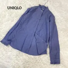 UNIQLO　ニクロ　イネス　コットンフリルシャツ　ブルー　M　1926