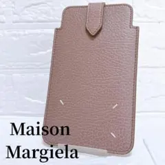 メゾンマルジェラ スマホショルダーバッグ ピンク 4ステッチ ポーチ