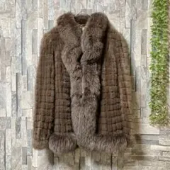 極美品✨【SAGA MINK】サガミンク ファーコート ブラウン 銀タグ
