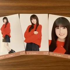 13 小川彩 ✨ ケーブルニット 生写真 3種 コンプ