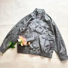 ヴォラント*グレー ジャンパー【M】ポケット付き スタンドカラー