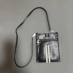 中古】Schott N.Y.C. レザー スマホショルダーバッグ 星スタッズ