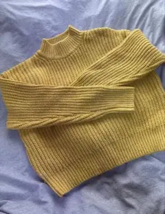 UNIQLO ユニクロ ニット ショート丈 イエロー マスタード