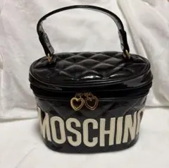 MOSCHINO モスキーノ キルティング バニティバッグ ブラックのサムネイル
