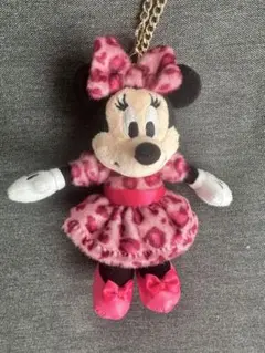東京ディズニーリゾート ミニーマウス ぬいぐるみバッジ（ヒョウ柄）