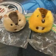 ふわふわぽん マーモットガチャガチャぬいぐるみ 2種セット