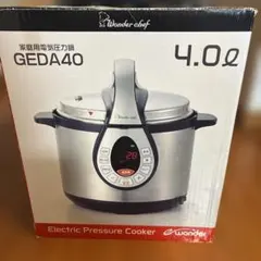Wonder chef 電気圧力鍋 GEDA40 4.0L 本体　レシピ本付きのサムネイル
