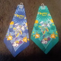 ディズニーランドミッキーミニー絵柄レトロ15thバンダナスカーフ