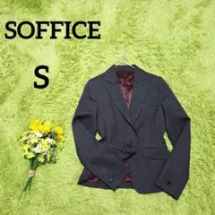 【ソフィス】テーラードジャケット　S　グレンチェック　通勤　オフィス　セレモニー