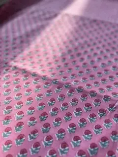 【最終在庫】34 インド綿ハンドブロックプリント生地長さ90cm✖︎幅110cm