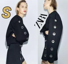 ZARA 定価7,990円 スキューバエフェクト スウェット S ラスト1点♪のサムネイル