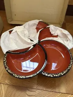 箱入り未使用品⭐︎回転式花型菓子器　大皿　昭和レトロ