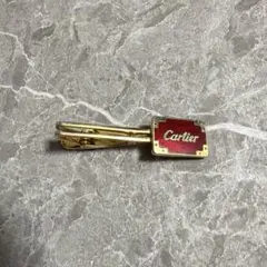 【希少】Cartier カルティエ ネクタイピン エナメル レッド ゴールド 赤のサムネイル