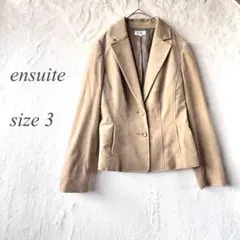 ensuite テーラードジャケット サイズ3 ベージュ シングル 通勤1157のサムネイル